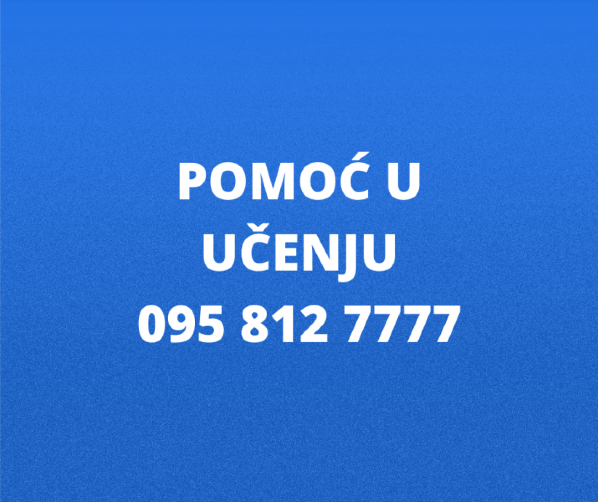 POMOć U UČENJU iz cjelokupnog nastavnog programa, klasIčno i online
