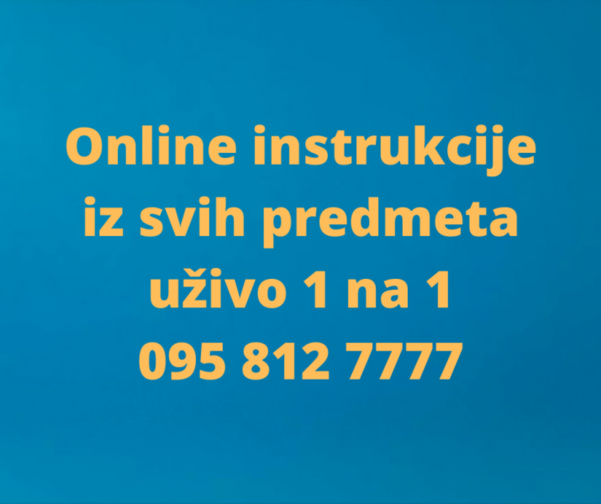 ONLINE INSTRUKCIJE PUTEM SKYPEA, Vibera 1 na 1 uživo u realnom vremenu