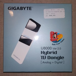 GIGABYTE U8000 rev. 2.0 HYBRID TV DONGLE (Analog + Digital)