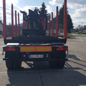 DAF XF 430 šumar sa prikolicom