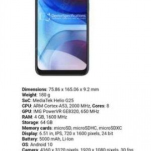 MOTOROLA MOTO E7 POWER 4GB 64GB TAHITI BLUE 5000MAH