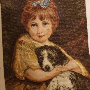 Original Wiehler goblen - Kind mit hundt