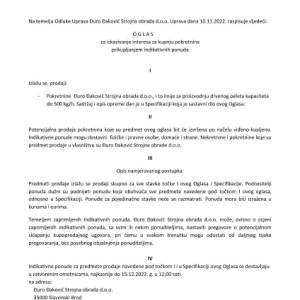 Linija za proizvodnju drvenog peleta