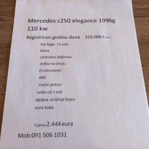 Mercedes C250 td elegance 96g