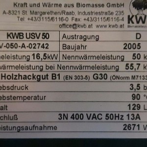 Peč na lesne sekance kWb USV 50 multifire