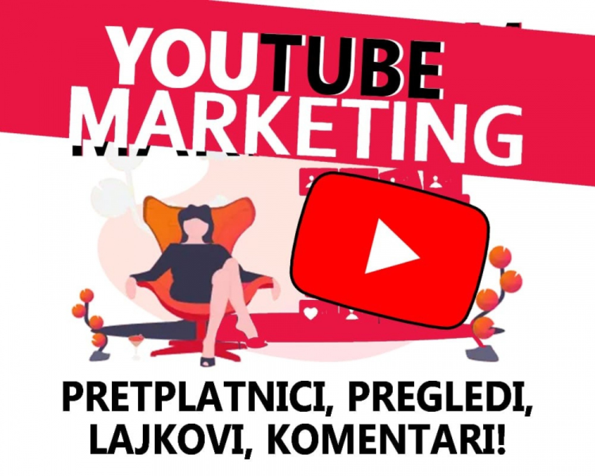 YouTube pratioci, pregledi, lajkovi i komentari