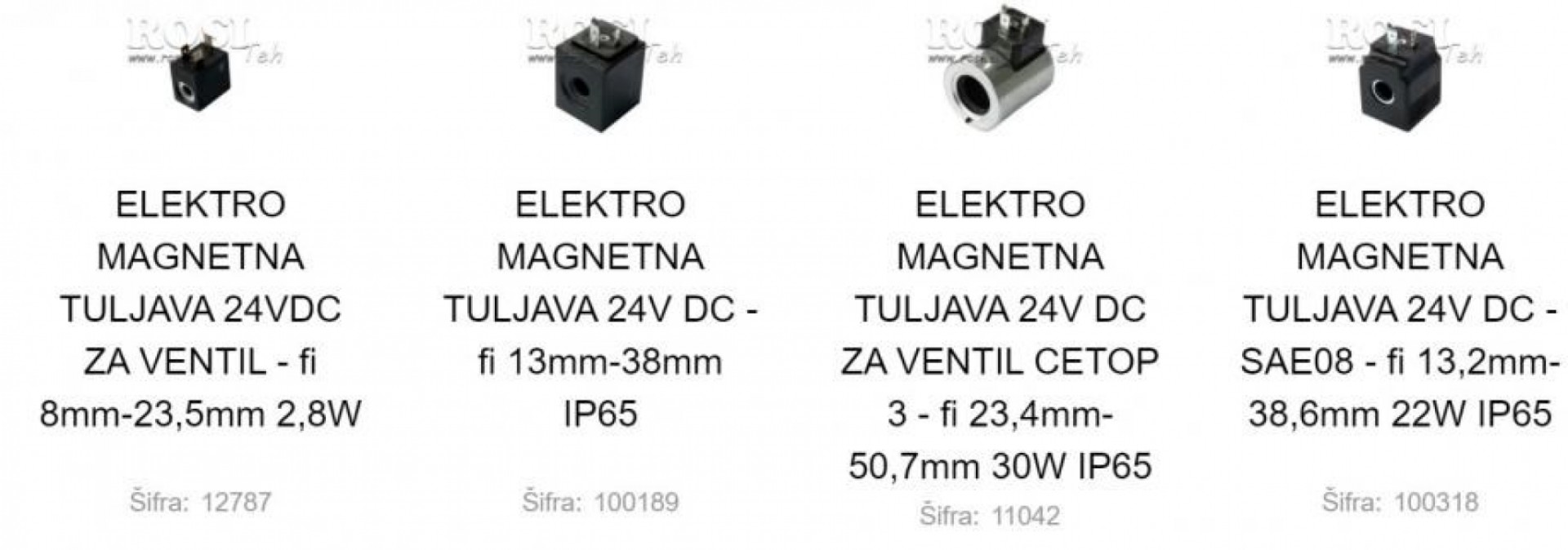 ELEKTRO MAGNETNI NAMOTAJI - ŠPULE 24V