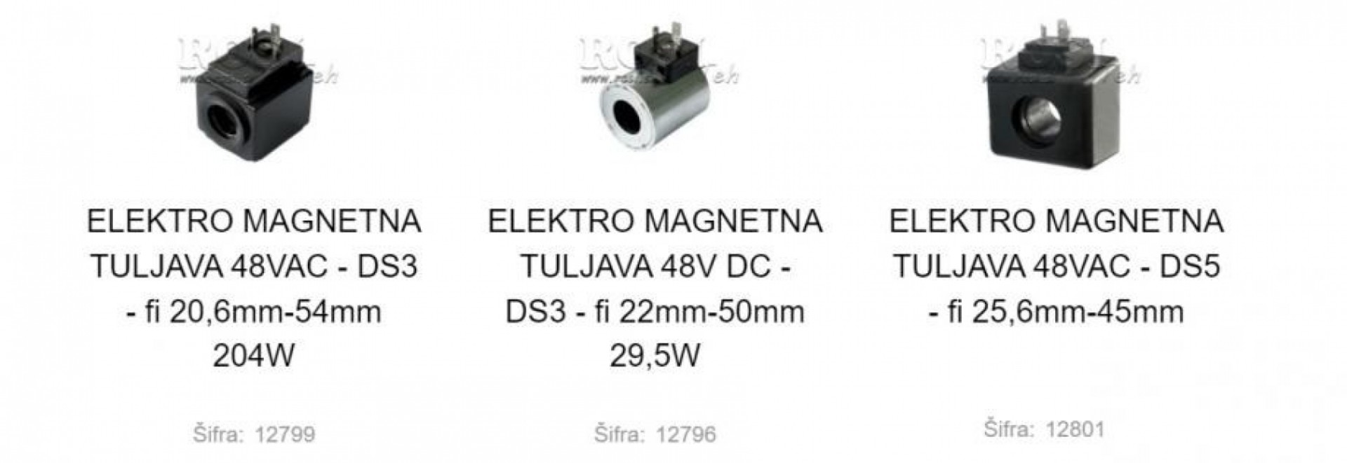 ELEKTRO MAGNETNI NAMOTAJI - ŠPULE 48V