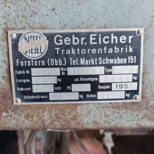Traktor Eicher 1 celinder