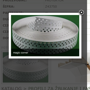 PVC magic profil za nepravilni kut knauf