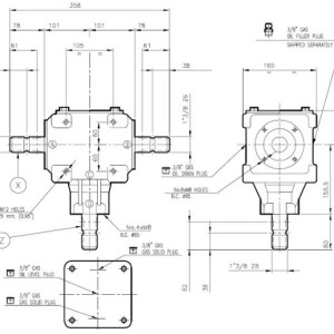 Kutni reduktor 1:1 za traktor 55HP