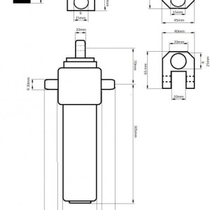 TELESKOPSKI CILINDAR tehnostroj hod 520mm - ZA KIPU