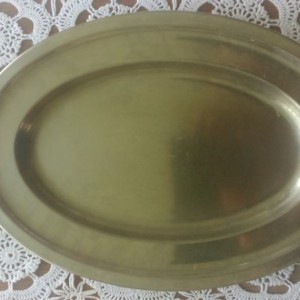 Ovalni inox posluzavnik 36 x 25 korišteni