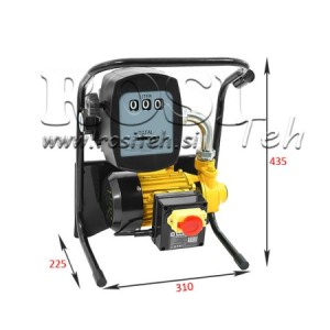 PUMPA ZA DIZEL GORIVO 600W 40 l/min S MERJAČEM I PIŠTOLJEM Z