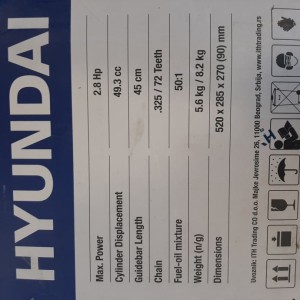 MOTORNA PILA HYUNDAI