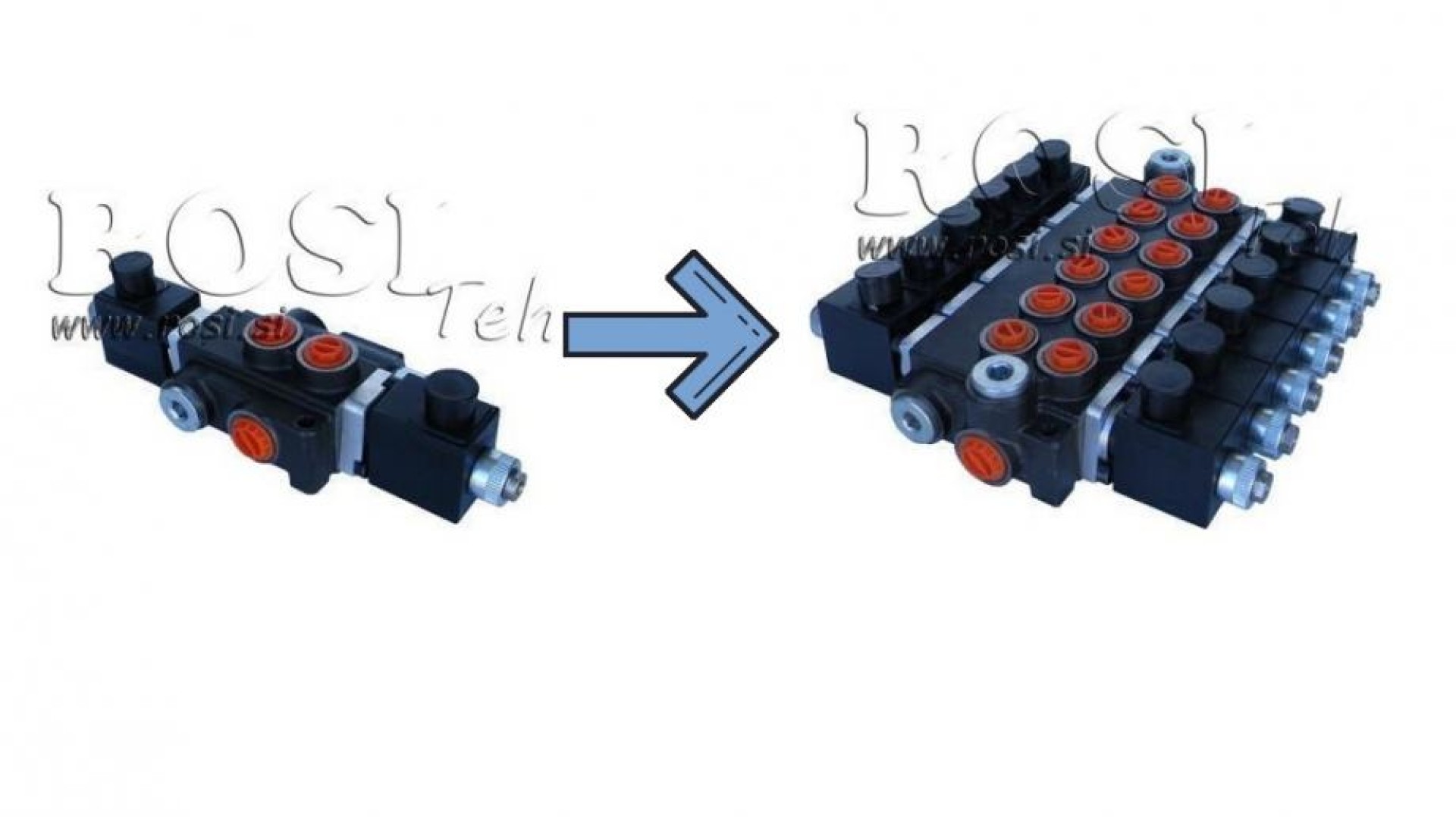 12V hidraulični elektro razvodnik-ventili komanda 80 lit