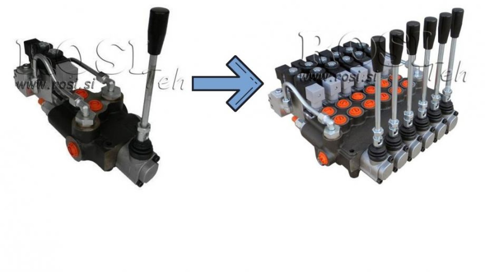 12V hidraulični elektro i ručni razvodnik komanda