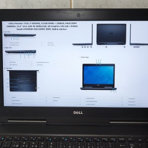 ️DELL Precision 7510, i7-6820HQ, 512GB NVMe + 1000GB, 64GB Rama, UHD 4K 3840x2160, 2 grafike️