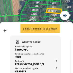 Prodajem oranicu u Šenkovcu