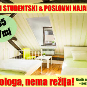 Studentski i poslovni najam/ZG-centar, nema pologa, nema režija!/