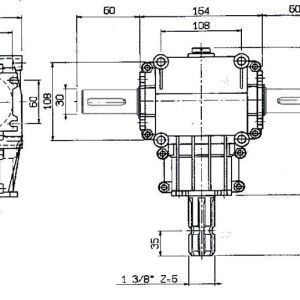 KUTNI REDUKTOR PTO-R22T 1:2 (23HP-17kW)
