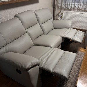 Kožna sjedeća garnitura - trosjed (relax) i dvosjed