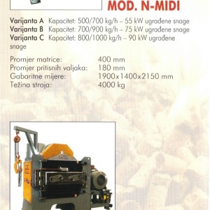NOVI STROJEVI I KOMPLET POSTROJENJA "NOVA PELLET" - Ključ u ruke!