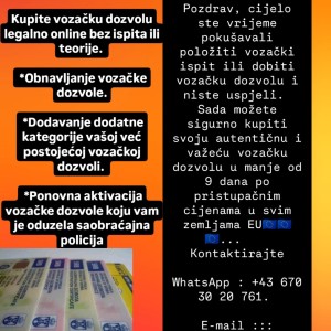 vozačka dozvola online