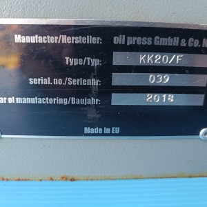 PREŠA- STROJ ZA HLADNO PREŠANJE ULJA - KERN KRAFT KK20
