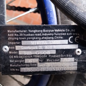 Crosser 125 kubika