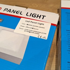 Nadgradni kvadratni LED paneli 25W 3000K (novo) - 3 komada