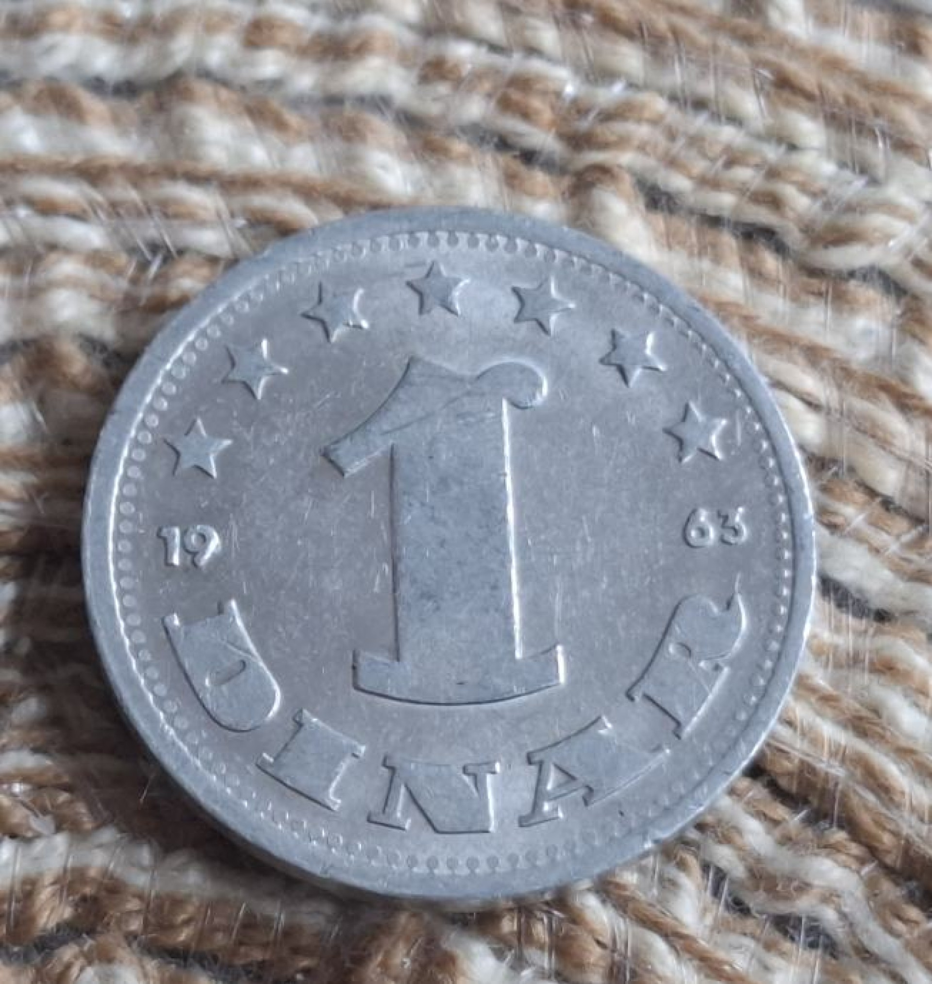 Kovanica jedan dinar 1963. Jugoslavija