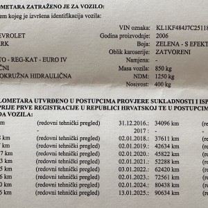 Chevrolet Spark, 2006.god., 90752 km, 1.vlasnik, garažiran