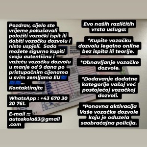 Kako kupiti pravu vozačku dozvolu putem interneta?