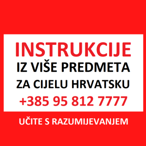 INSTRUKCIJE: MATEMATIKA, FIZIKA, KEMIJA, BIOKEMIJA, GOSPODARSKA MATEMATIKA, MEHANIKA, ELEKTROTEHNIKA