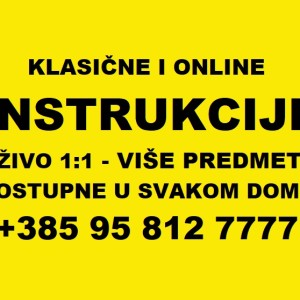 Klasične i online poduke: Matematika, Kemija, Fizika, Elektrotehnika, Mehanika, Biokemija, Termodin.