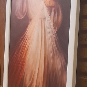 SLIKA MILOSRDNI ISUS - BIJELI OKVIR - PRODAJEM