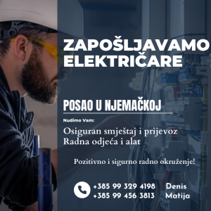 TRAŽIMO ELEKTRIČARE