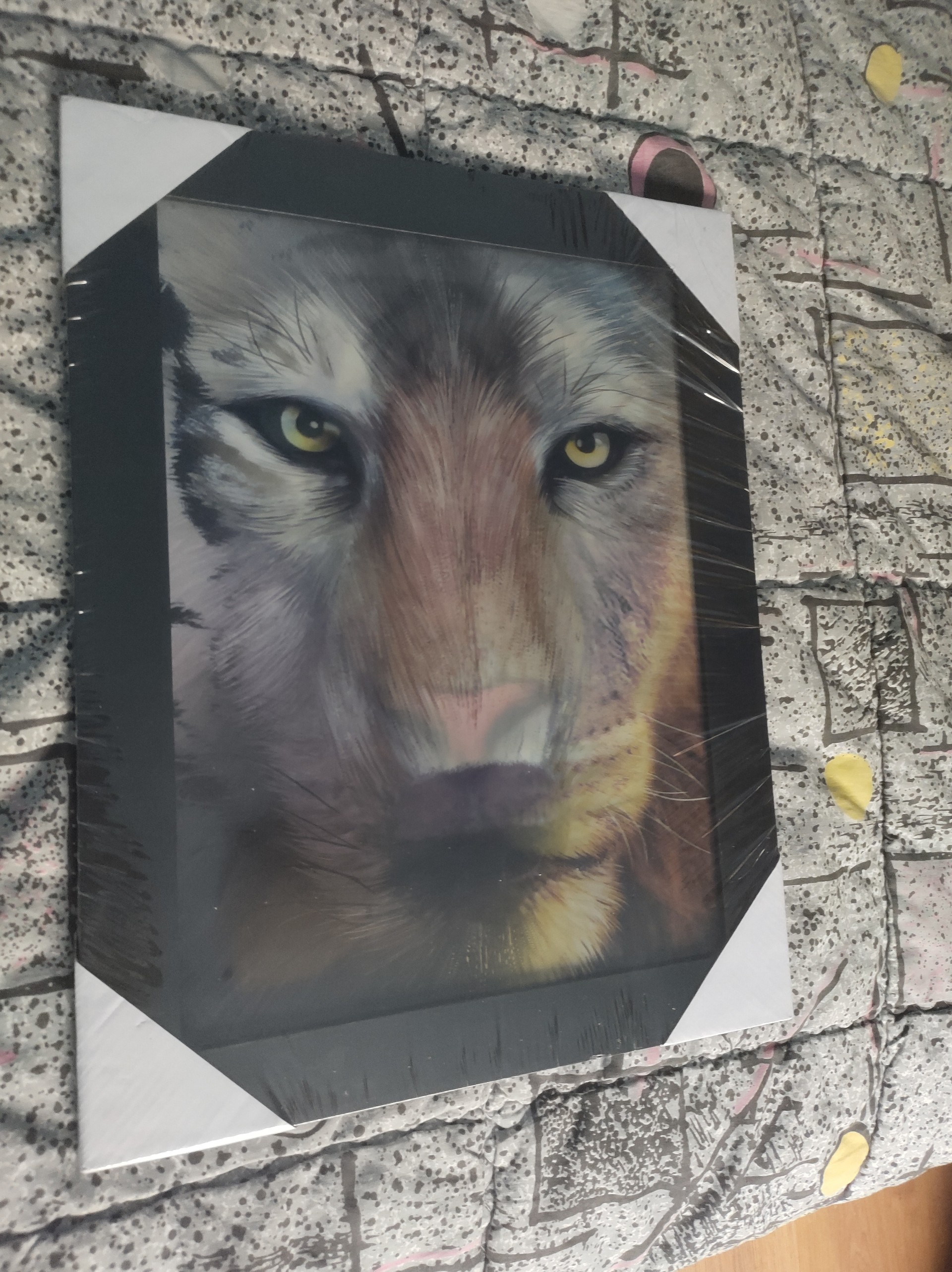 3D Slika - Lav - Tigar - Vuk , 36x46 cm , Novo !