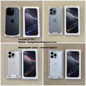 Apple iPhone 16 Pro 128GB = 550 EUR, iPhone 16 Pro Max 256GB = 650 EUR