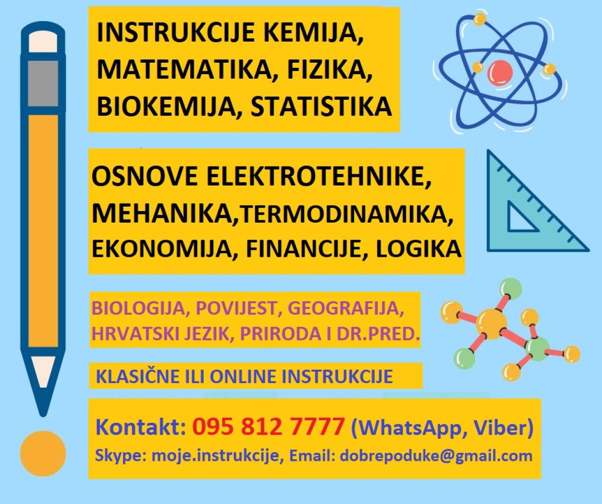 INSTRUKCIJE IZ FIZIKE, MATEMATIKE, KEMIJE, MEHANIKE, ELEKTROTEHNIKE...