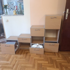 Komoda kutna  za tv  ,stepenasta komoda ,stolić