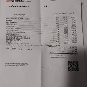 Mazda 6 2.2 CD150, SKYACTIV Redizajn, Veliki servis, Moguća zamjena