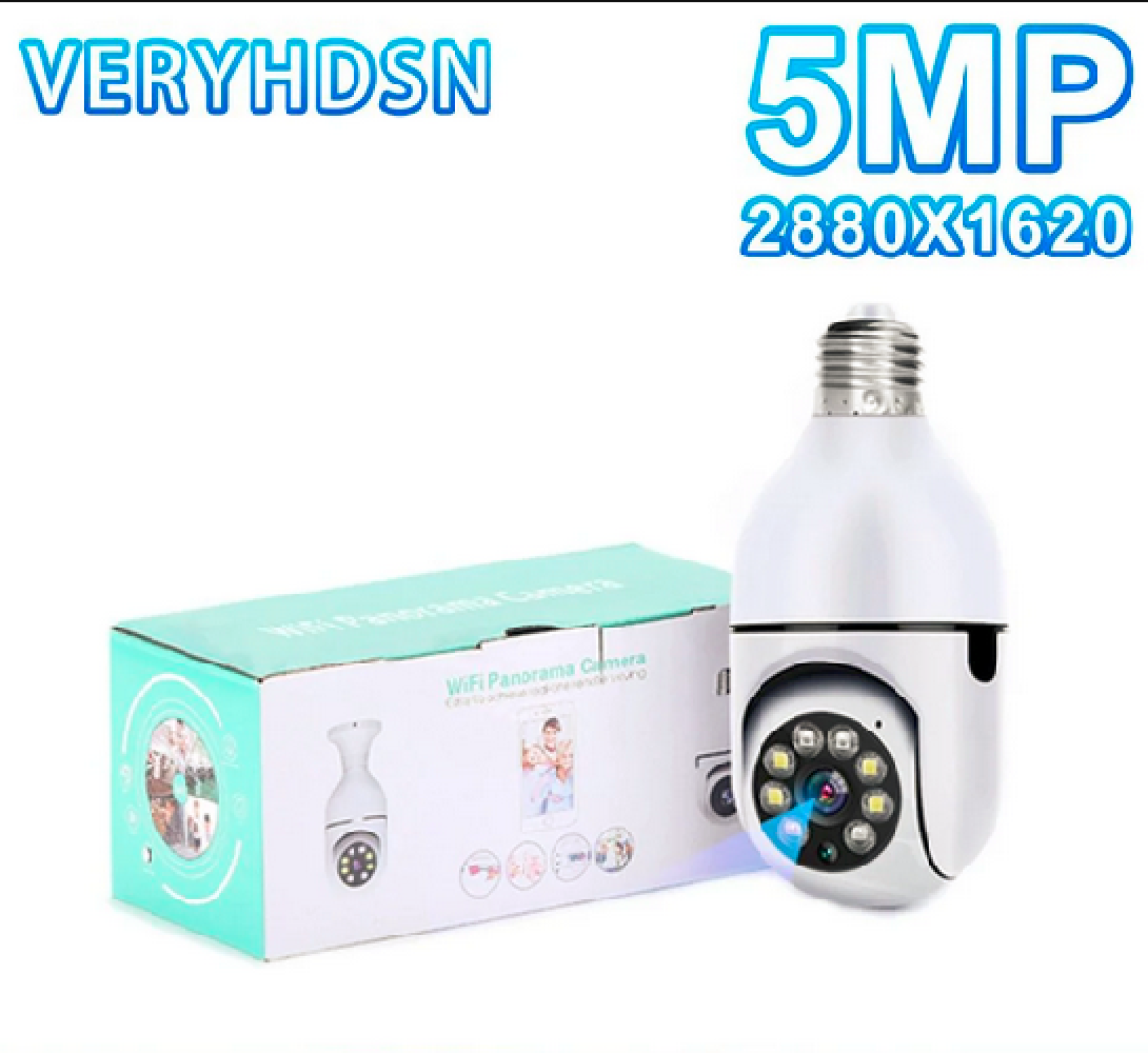 SmartCam 5MP PTZ E27 žarulja nadzorna kamera