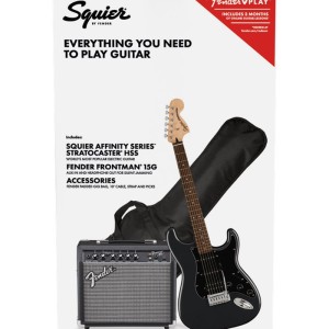 SQUIER AFFINITY PACK STRAT HSS MN LPB+FRONTMAN 15W+PRIBOR+EL. GITARA