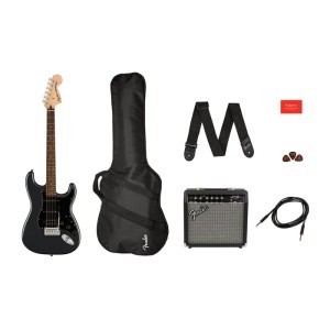 SQUIER AFFINITY PACK STRAT HSS MN LPB+FRONTMAN 15W+PRIBOR+EL. GITARA