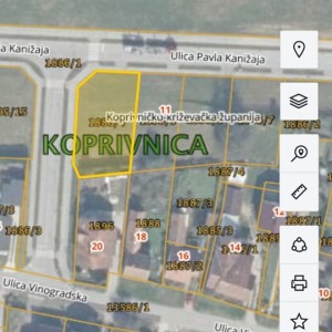 Zemljište Koprivnica, Podolice, s građevinskom dozvolom