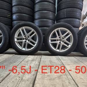 AUDI SET 5X112 17" GUME CONTINENTAL 225/55R17 / 4 KOMADA
