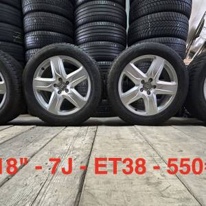 AUDI SET 5X112 18" GUME DUNLOP 235/55R18 / 4 KOMADA