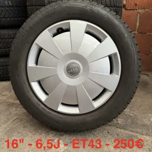 AUDI SET ČELIČNIH 5X112 16" GUME GOODYEAR 205/55R16 / 4 KOMADA
